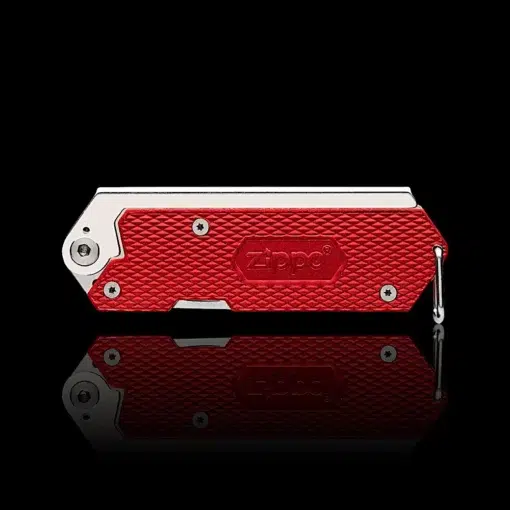 ZIPPO® Fire Starting Multi-Tool – Red Handle – Folded View