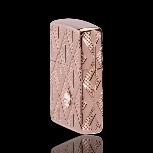 ZIPPO® Geometric Diamond Lighter – Side Profile