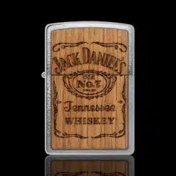 ZIPPO® Jack Daniel's® Engraved Wood Lighter – Front View
