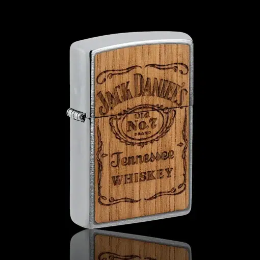 Side View – ZIPPO® Jack Daniel's® Barrel Wood Lighter