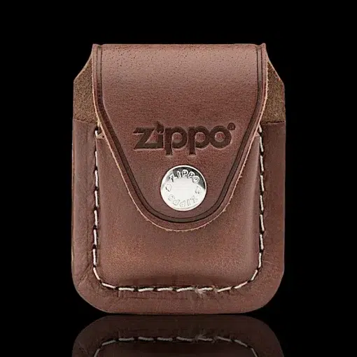 ZIPPO® Leather Lighter Pouch with Clip – Front View