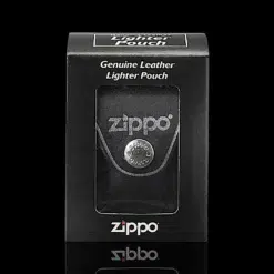 ZIPPO® Black Leather Lighter Pouch in Retail Box