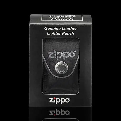 ZIPPO® Black Leather Lighter Pouch in Retail Box