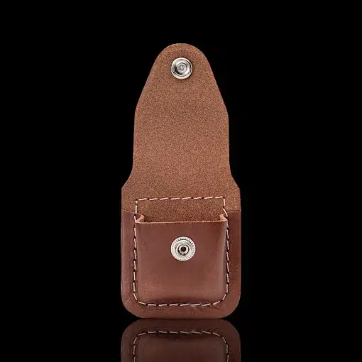 ZIPPO® Leather Lighter Pouch – Open View