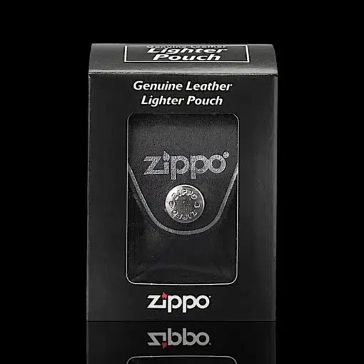 ZIPPO® Black Leather Pouch in Retail Box