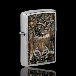 ZIPPO® Realtree Edge Camo Lighter – Side Angle – Buck Design